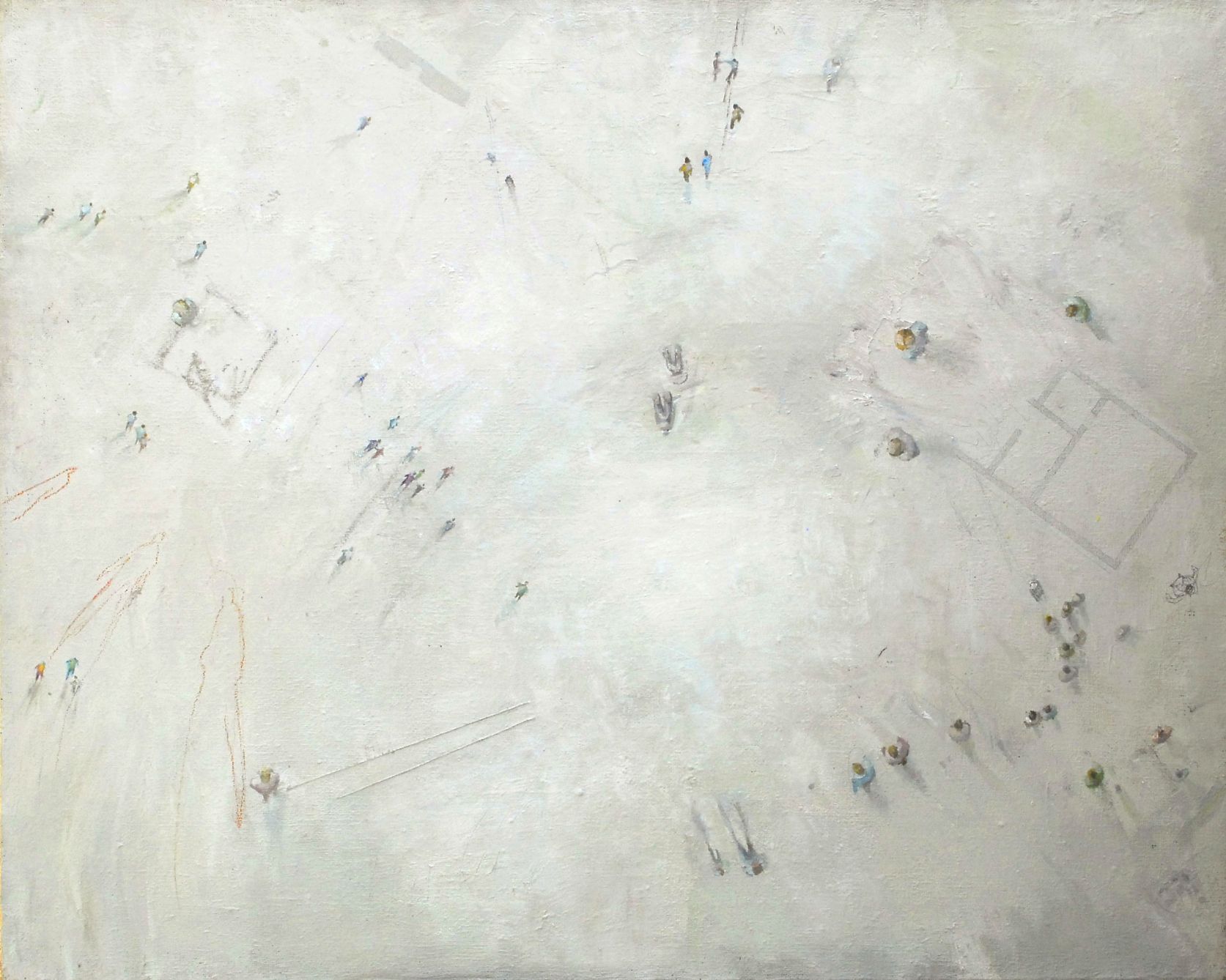 Over/view IV, 2008, oil on jute, 120 x 150 cm
