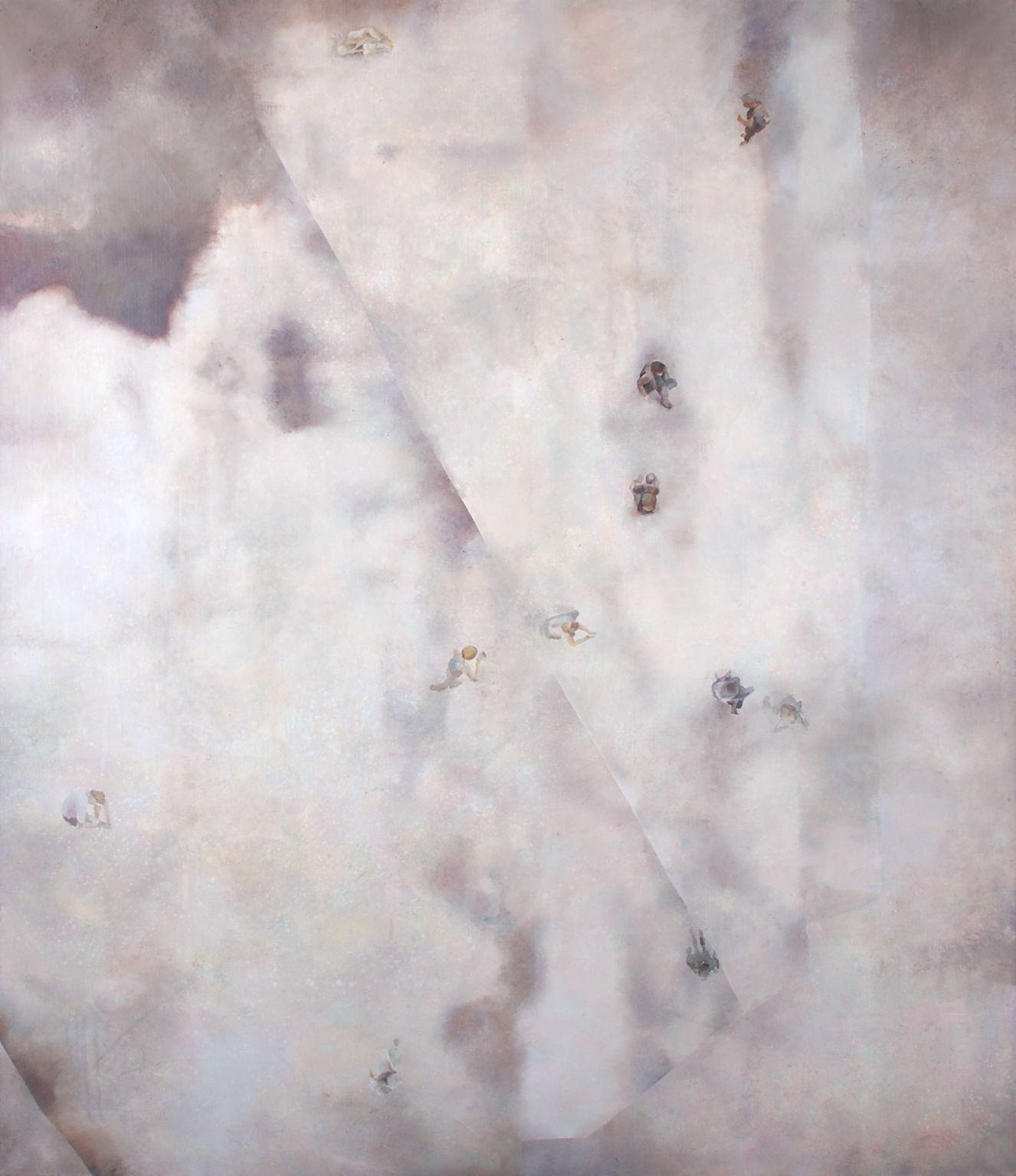 Captured into the veil, 2018, oil on canvas, 160 x 120 cm