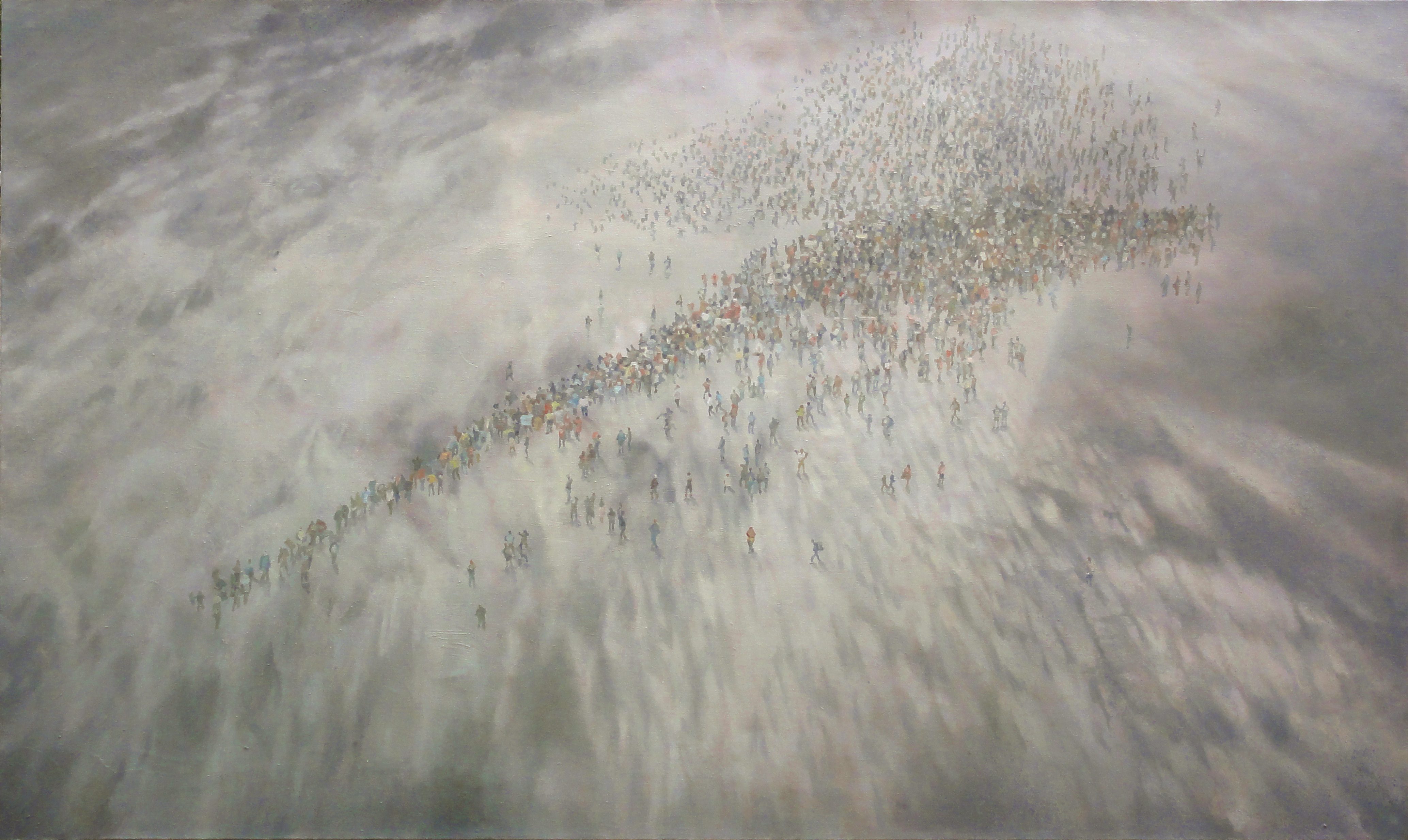 Nebohodci, 2014, olje na platno, 120 x 200 cm