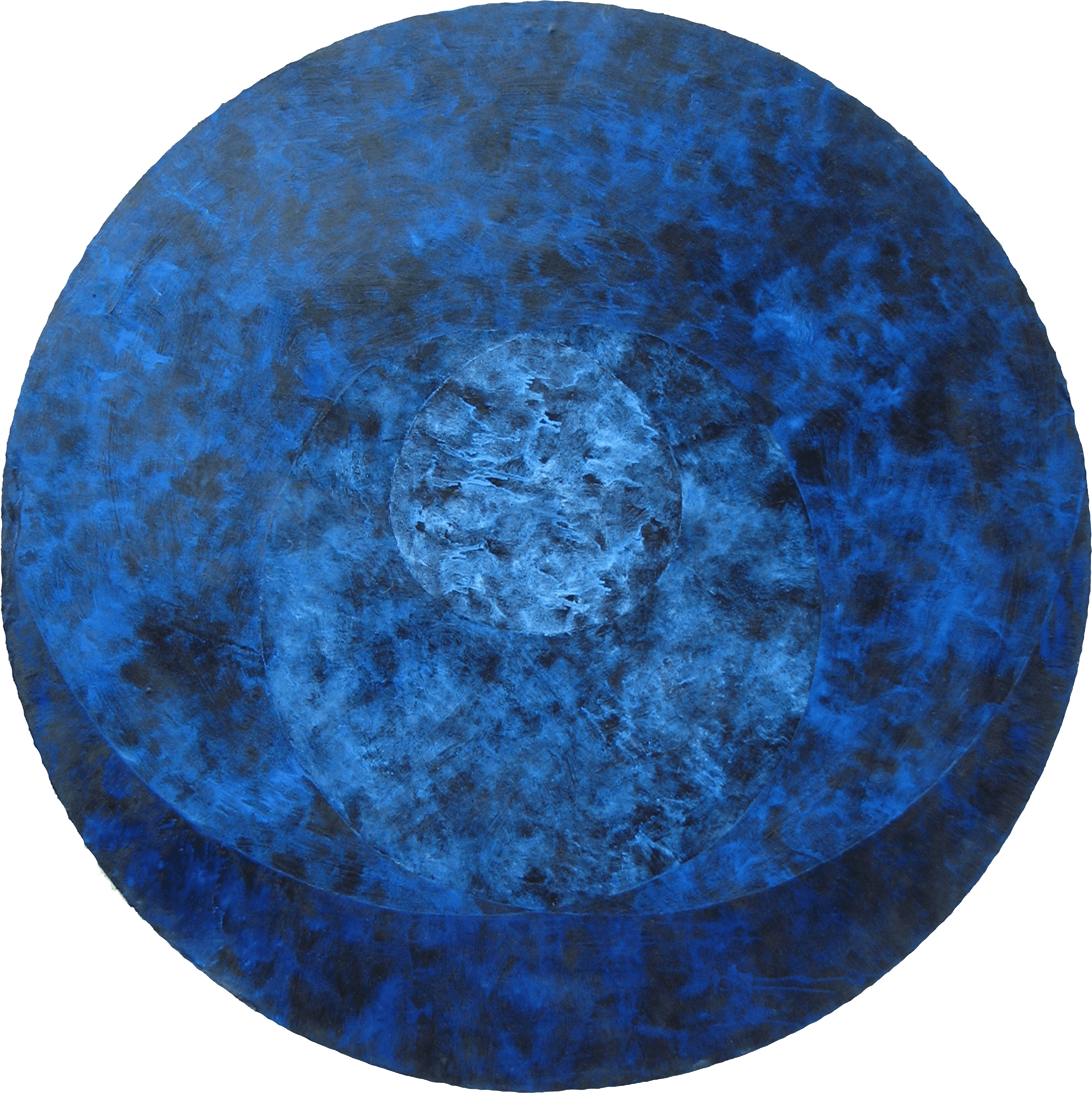 Le Grand Bleu, 2002, oil on wood, diameter 120 cm